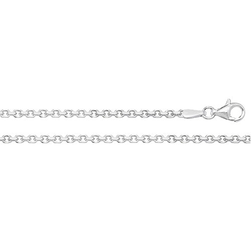 Sterling Silver Faceted Belcher Chain 22 inch