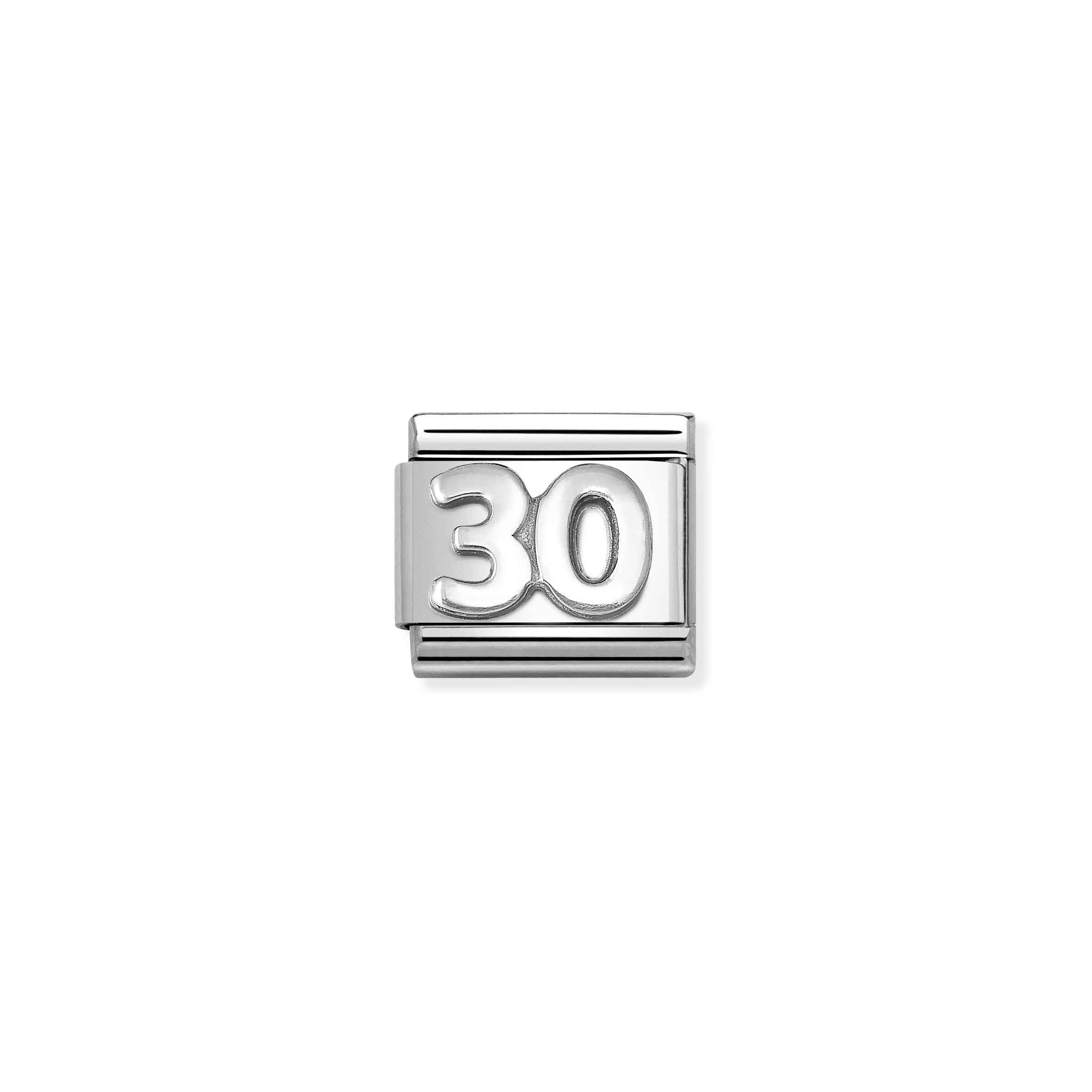 Nomination Composable Classic Oxidised Number Charm