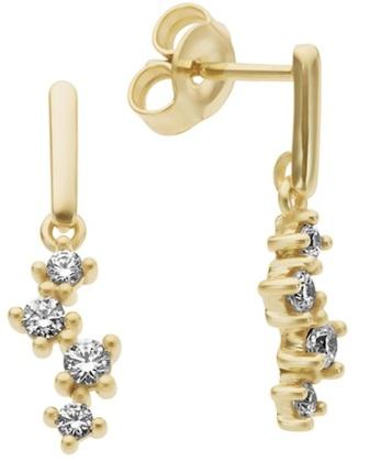 Classic 9ct Yellow Gold Cubic Zirconia Stud Earrings