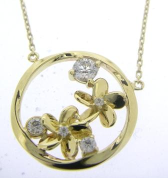 9Y CZ Flowers in Circle Nlace