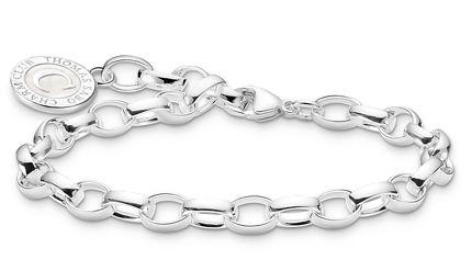 Thomas Sabo Sterling Silver Charm Bracelet with White Detail