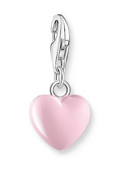 Thomas Sabo Sterling Silver Pink Heart Charm