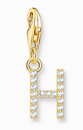 SS/YGP CZ Letter H Charm