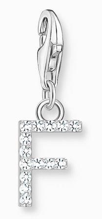 Thomas Sabo Sterling Silver Letter F Charm with Cubic Zirconia