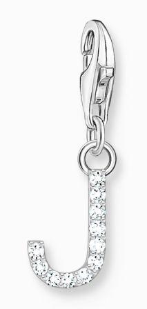 Thomas Sabo Sterling Silver Letter J Charm with Cubic Zirconia