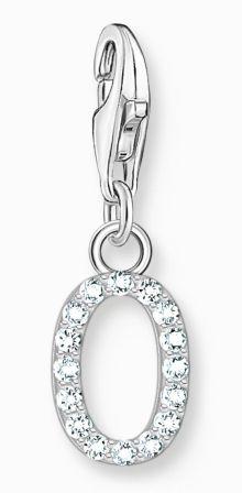 Thomas Sabo Sterling Silver Letter O Charm with Cubic Zirconia