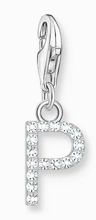 Thomas Sabo Sterling Silver Letter P Charm with Cubic Zirconia