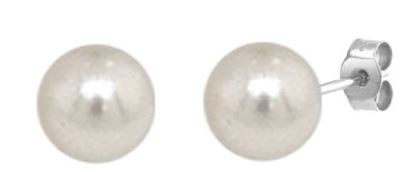 Sterling Silver Fresh Water Pearl Stud Earrings 5.5mm