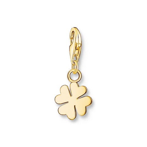 Thomas Sabo Sterling Silver Yellow Gold Plated Four-leaf Clover Charm