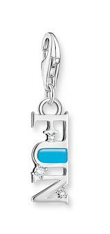 Thomas Sabo Sterling Silver Fun Charm with Turquoise and Cubic Zirconia