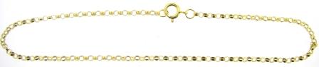 9ct Yellow Gold Round Belcher Link Bracelet