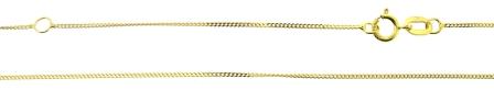 9ct Yellow Gold Curb Link Adjustable Chain