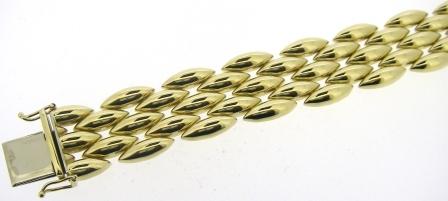 Vintage 14ct Yellow Gold Fancy Link Bracelet 7.5'