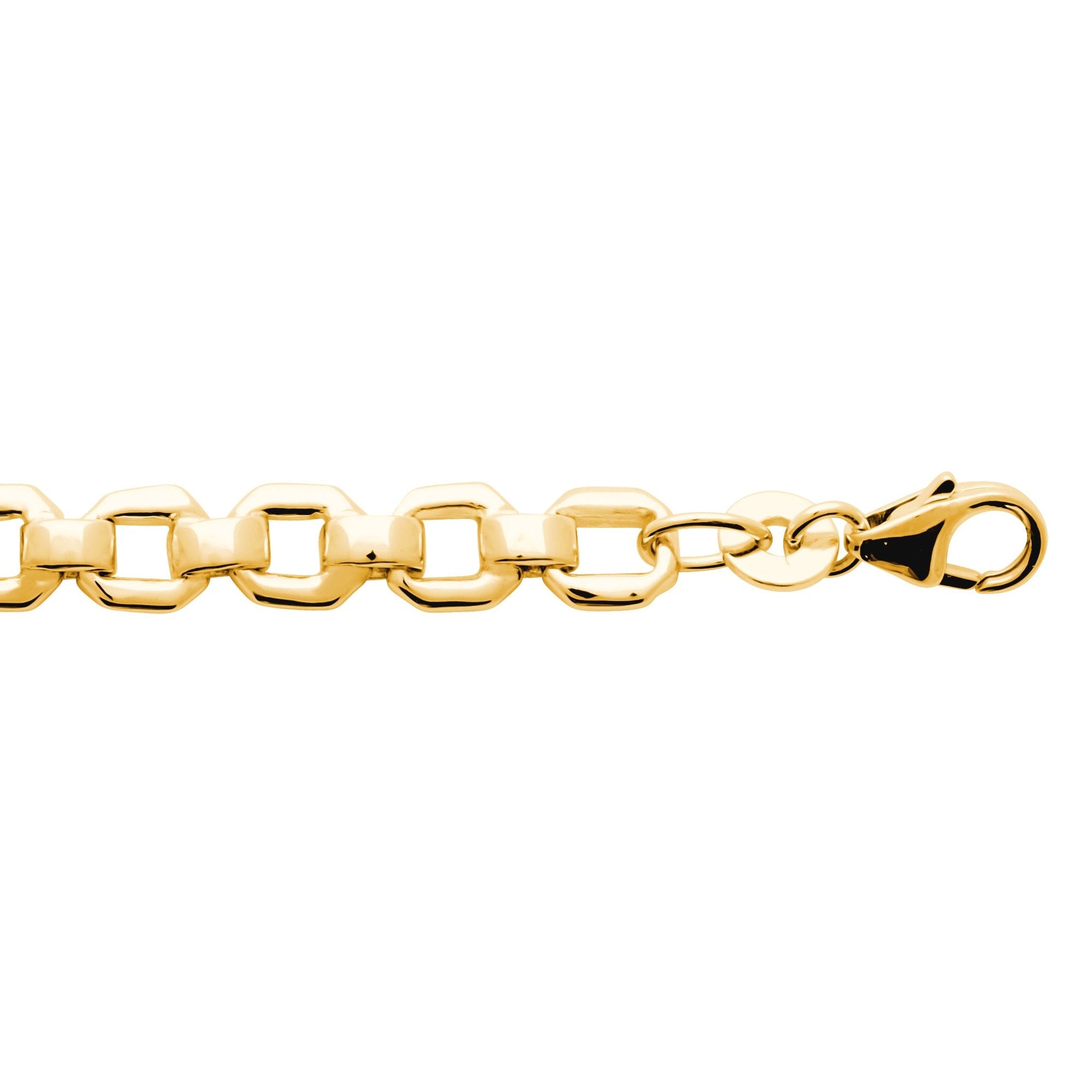 Tears Of The Sky - Yellow Gold Plated Chain Links and CZ Bracelet 18cm