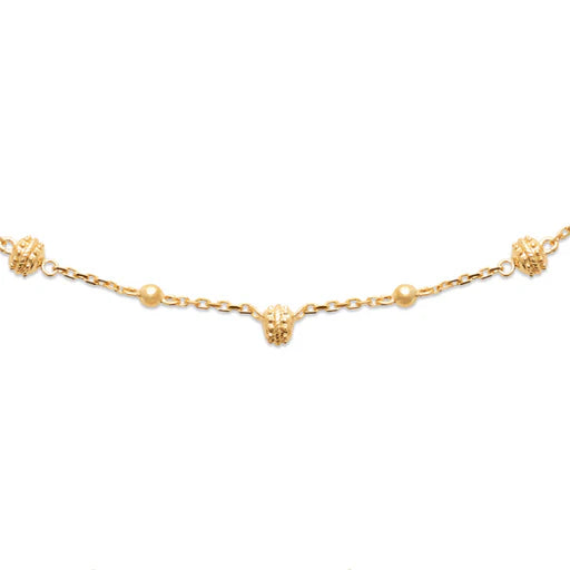 Burren - Macarons, Yellow Gold Plated Baubles Necklace