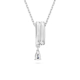 Swarovski Imber Pendant - Rhodium Plated - White Crystals