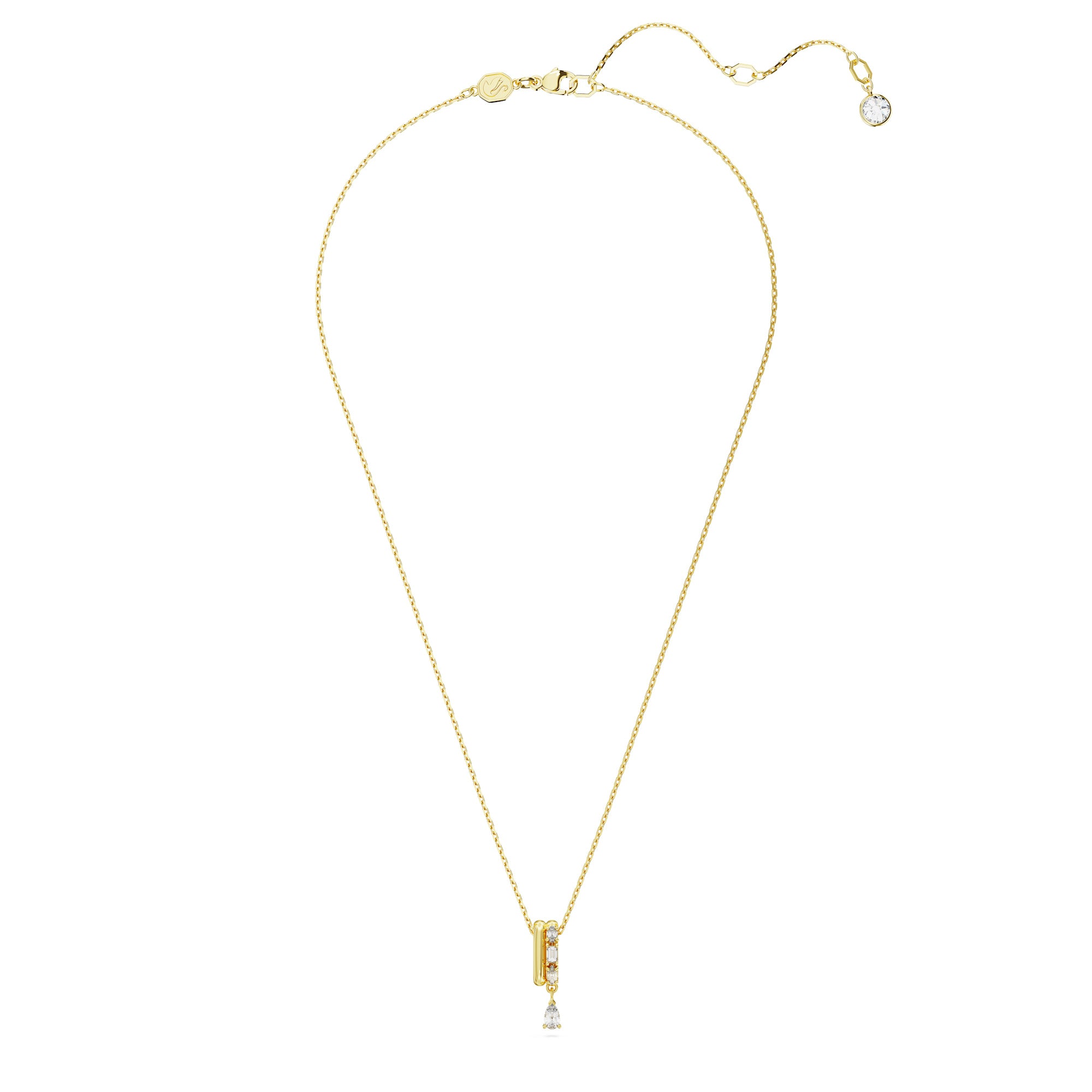 Swarovski Imber Pendant - Gold Tone-Plated - White Crystals