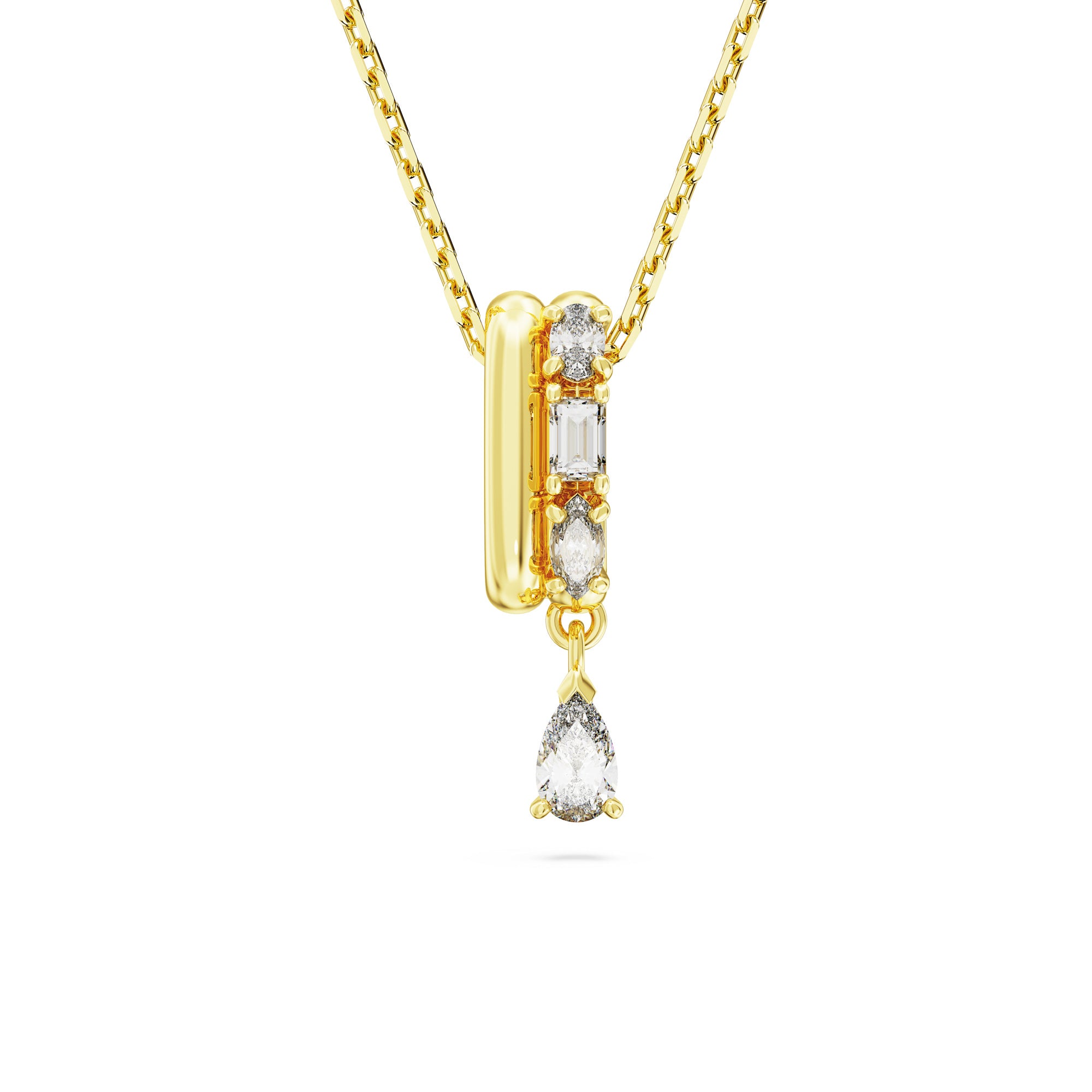 Swarovski Imber Pendant - Gold Tone-Plated - White Crystals