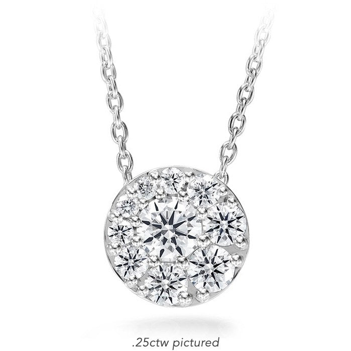 Hearts On Fire 18ct White Gold 0.25ct Tessa Diamond Circle Pendant