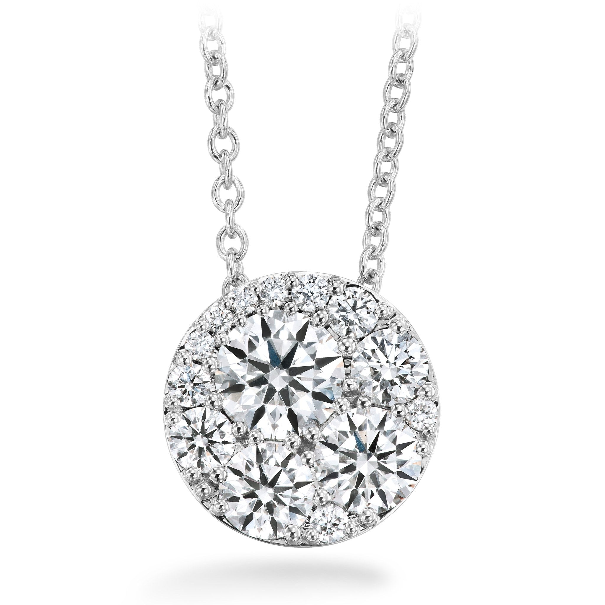 Hearts On Fire 18ct White Gold 0.25ct Tessa Diamond Circle Pendant
