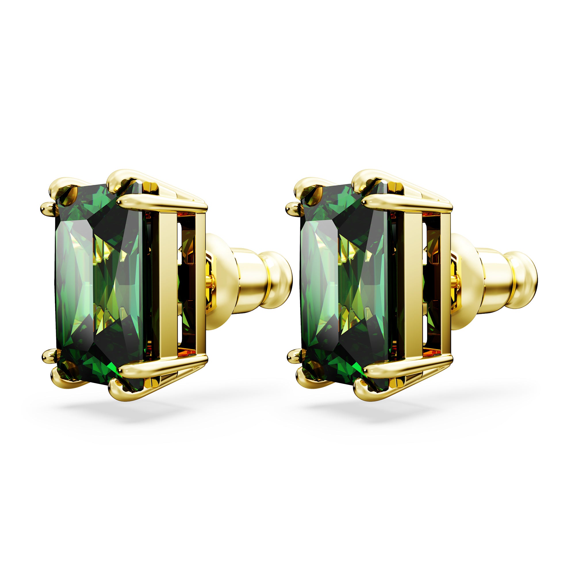 Swarovski Stilla Stud Ergs,GOS/Green CRY Earrings