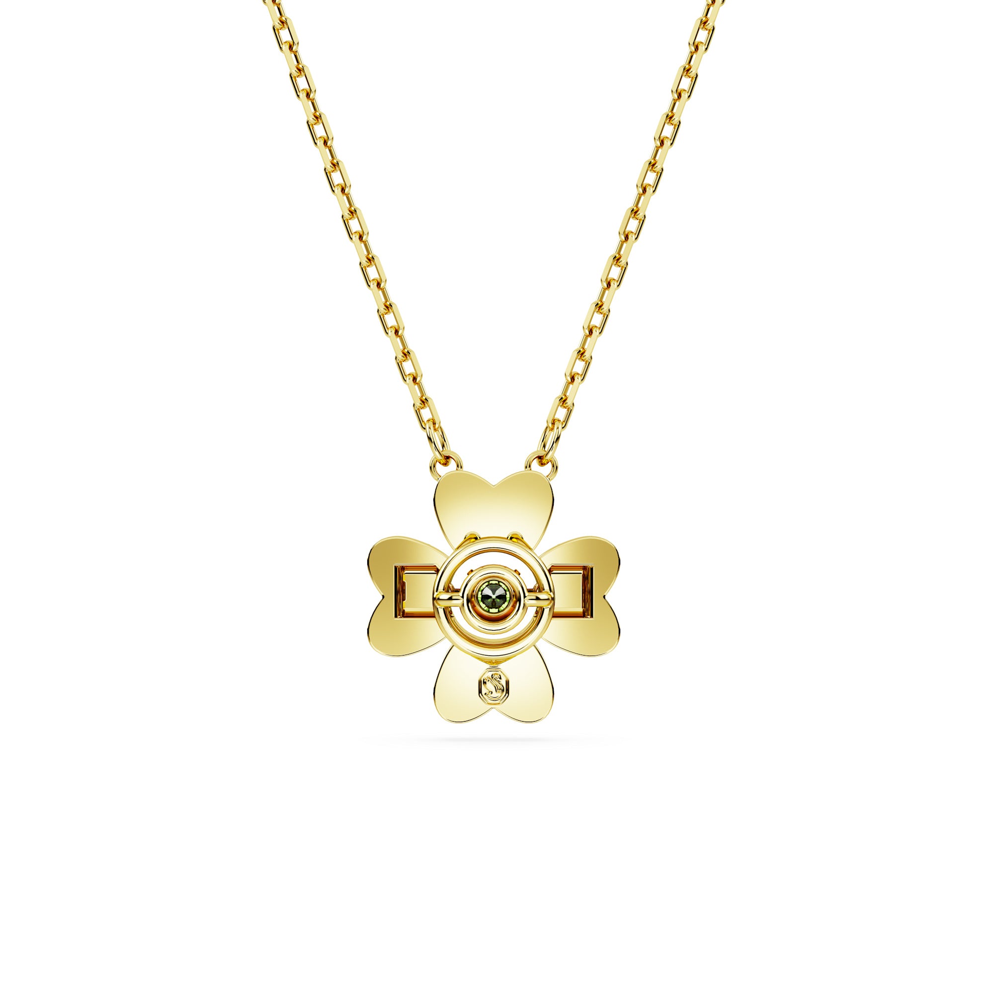 Swarovski Idyllia Pendant - Gold Tone-Plated - Green Crystals