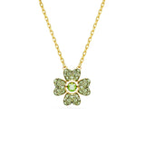Swarovski Idyllia Pendant - Gold Tone-Plated - Green Crystals