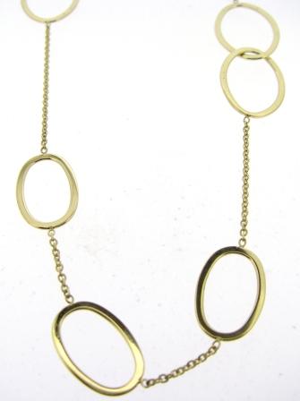 9ct Yellow Gold Oval Linked Necklace