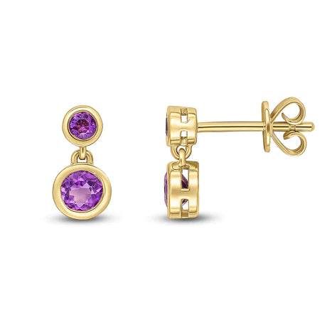 Chic 9ct Yellow Gold Fancy Hoop Earrings