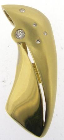 Vintage 18ct Yellow Gold Diamond Pearl Enhancer/Pendant T0.10ct