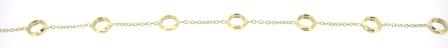 9ct Yellow Gold Open Circle Station Bracelet