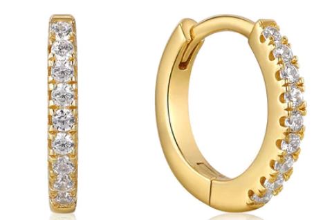 SS/YGP CZ Hoop Ergs 12mm