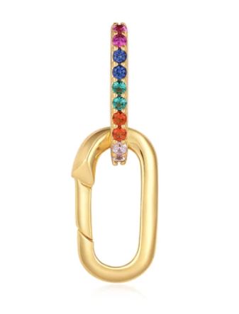 Ania Haie Silver and Yellow Gold Plated Rainbow Cubic Zirconia Charm Connector