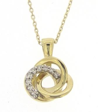 9Y Triple Knot CZ Pndt