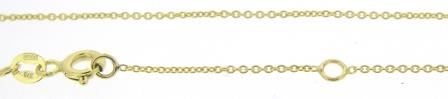 Elegant 9ct Yellow Gold Fine Trace Chain, 18 Inch