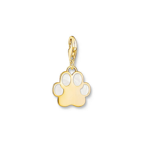 Thomas Sabo Sterling Silver Yellow Gold Plated Dod Paw Charm