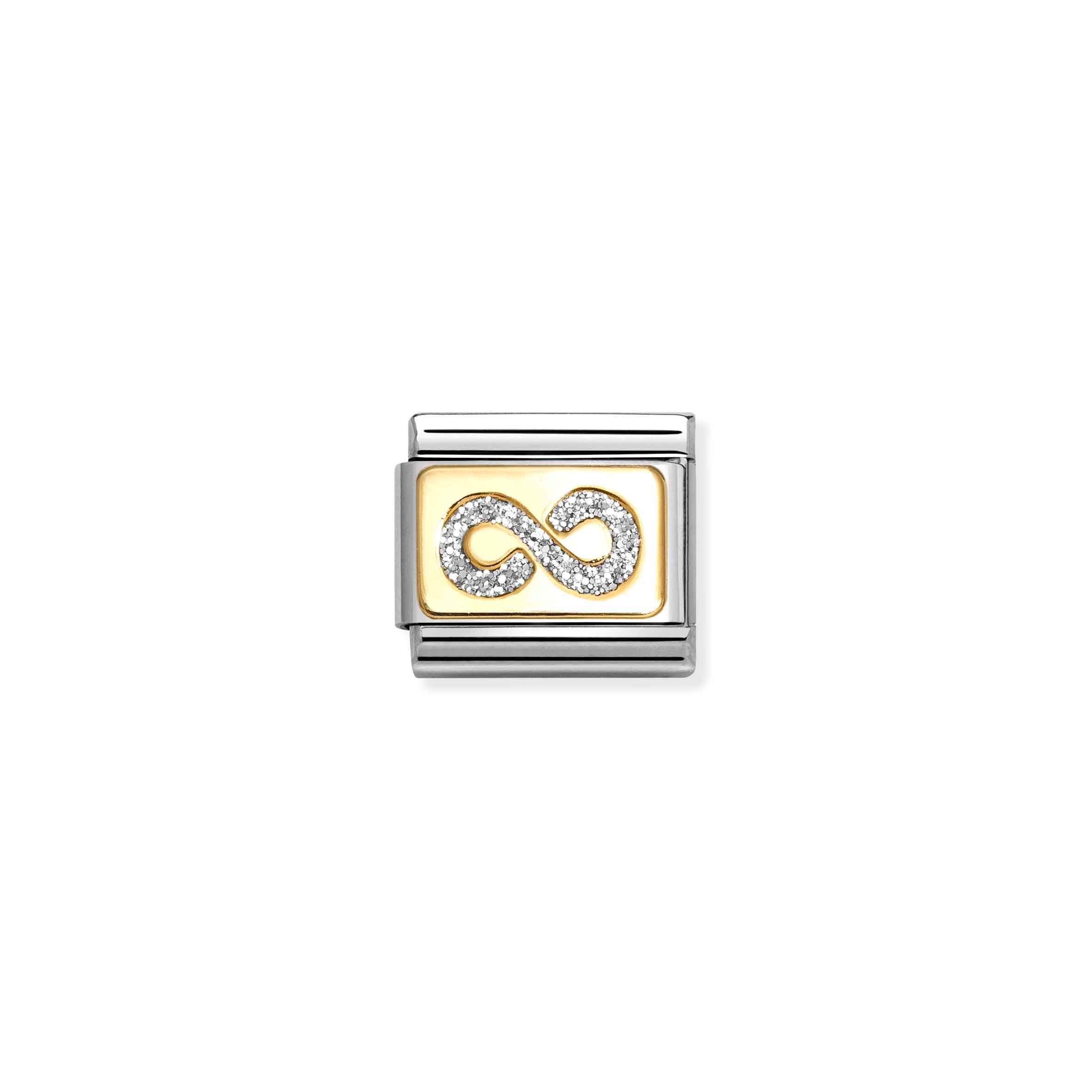 Nomination Composable Classic Infinity Glitter Plate Link