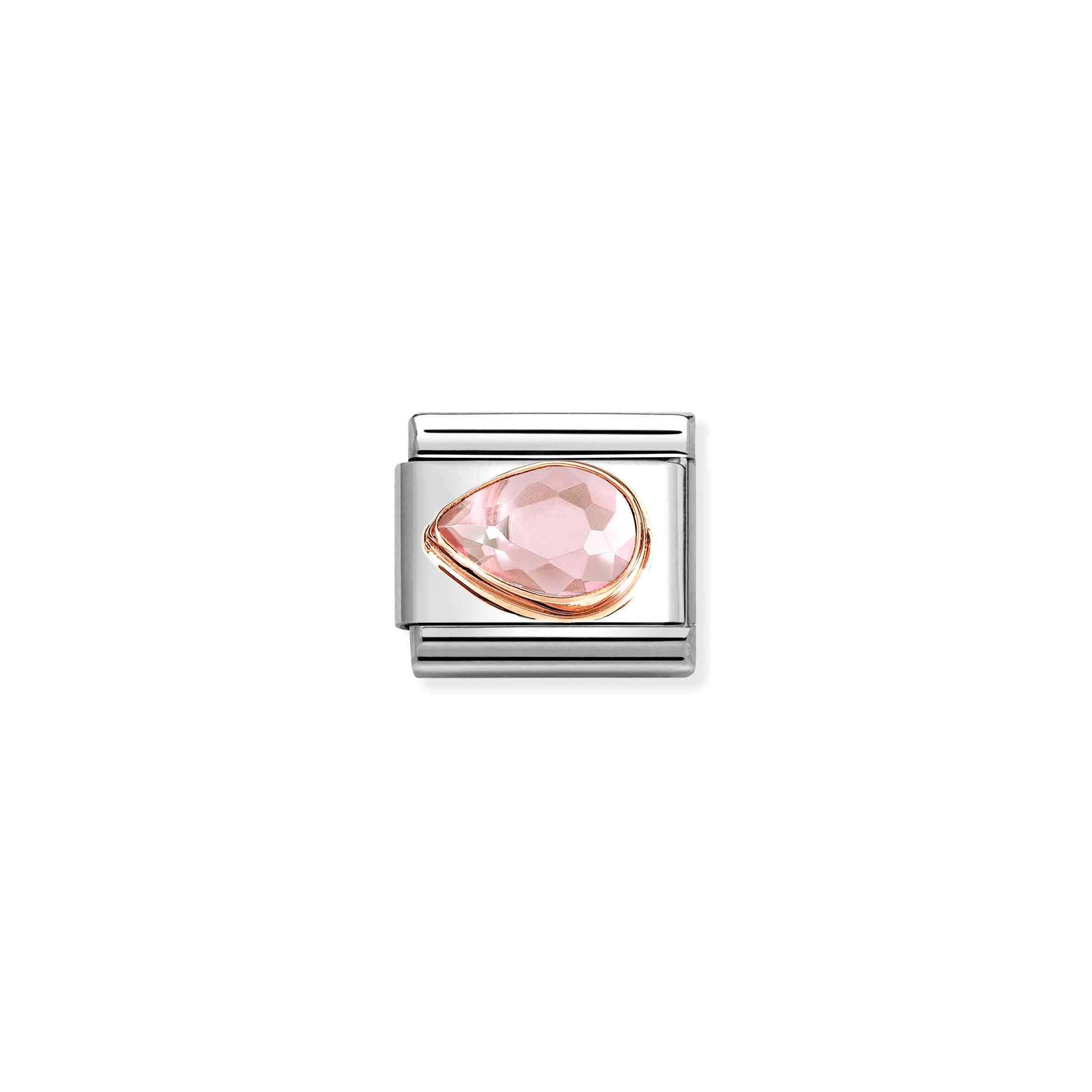 Nomination Composable Classic Pink CZ Faceted Rose Gold Link