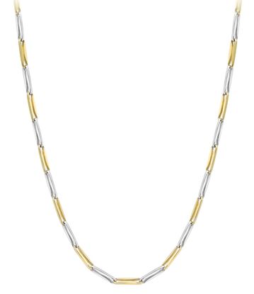 9ct Two-Tone Gold Open Link Necklace