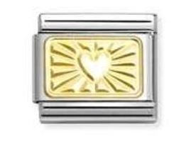Nomination Composable Classic Engraved Diamond Heart Link