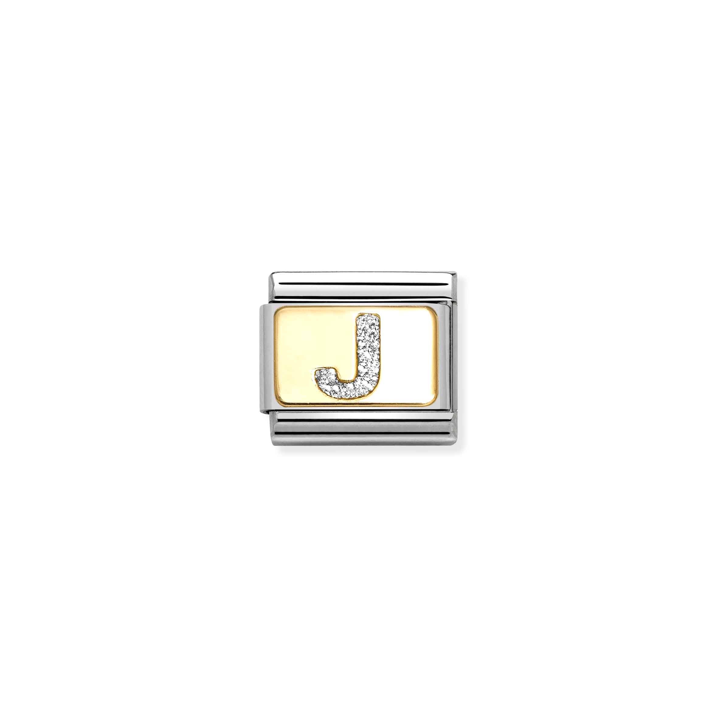 Nomination Composable Classic Glitter Letter 'J' Charm