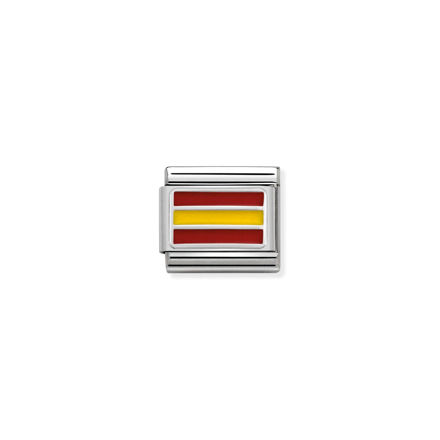Nomination Composable Classic Spain Flag Charm - Stainless Steel & Sterling Silver with Enamel