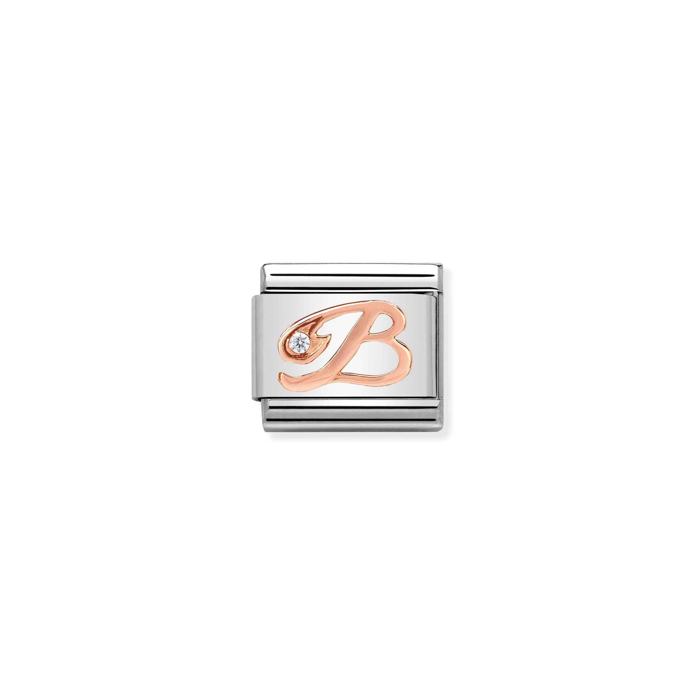 Nomination Composable Classic Rose Gold 'B' Letter Charm