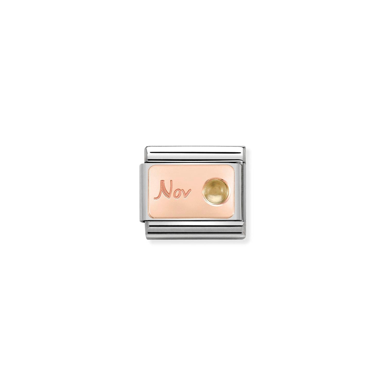 Nomination Composable Classic November Citrine Birthstone Link