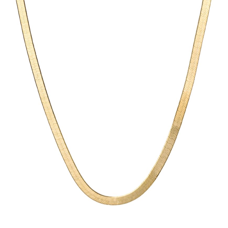9ct Yellow Gold Herringbone Necklet