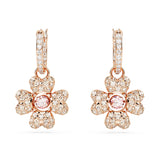 Swarovski Idyllia Drop Ergs,Clover,ROS/White CRY Earrings