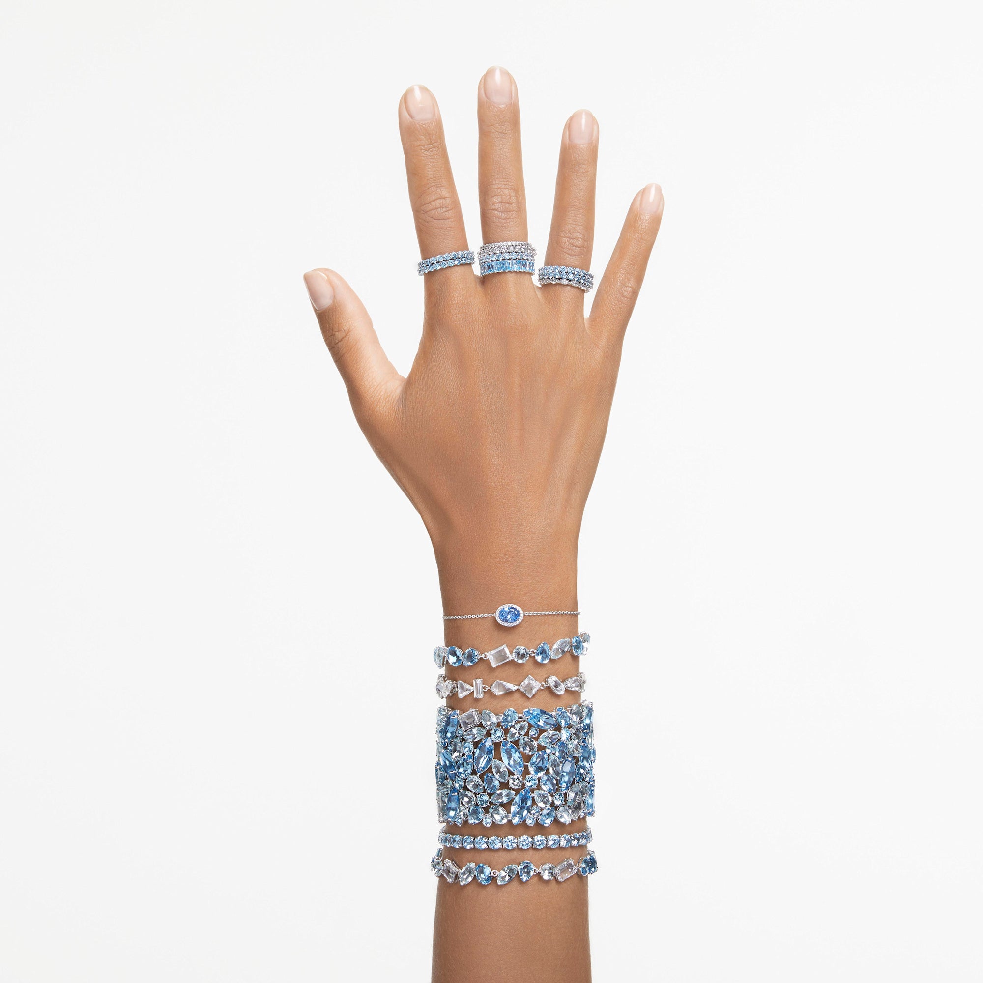 Swarovski Constella Bracelet - Rhodium Plated - M - Blue