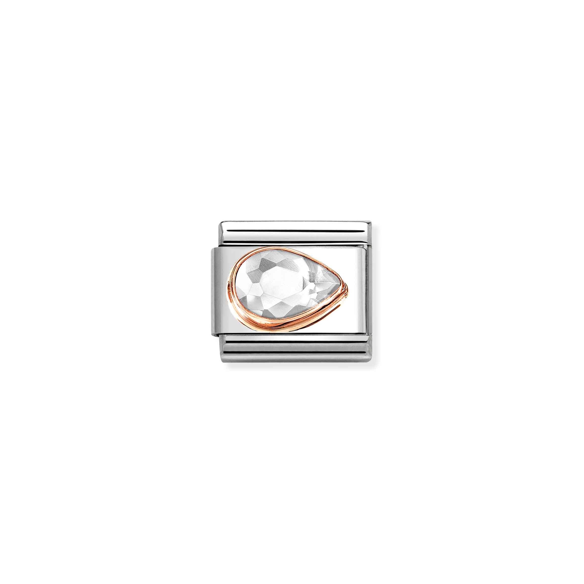 Nomination Composable Classic White Cubic Zirconia Faceted Drop Charm