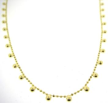 9ct Yellow Gold Ball Necklace