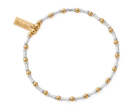 Silver and Yellow Gold Plated Rhythm of Water Bracelet